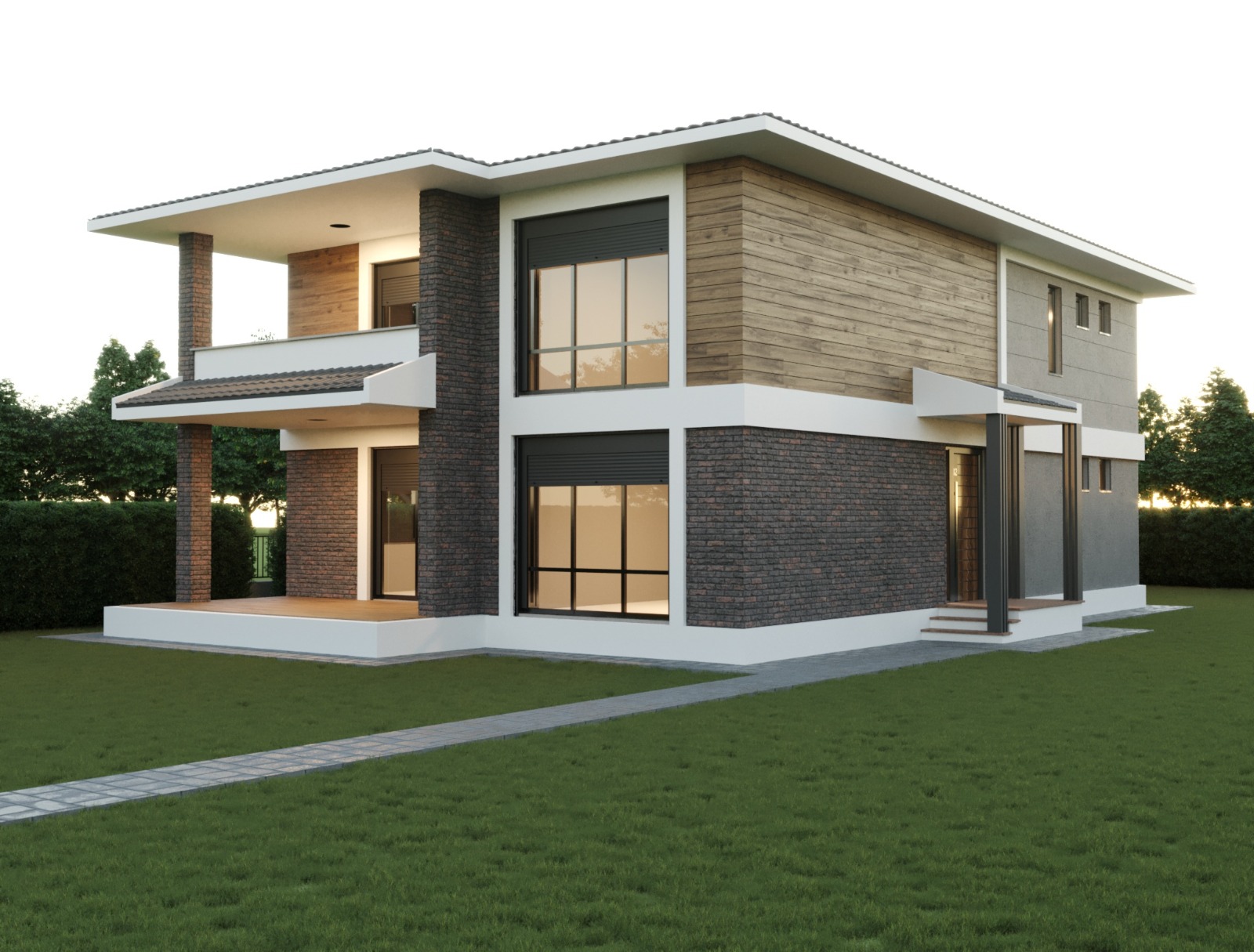 Pırpır Köyü Villası — Düzce mimari plan, proje ve 3D tasarım görseli