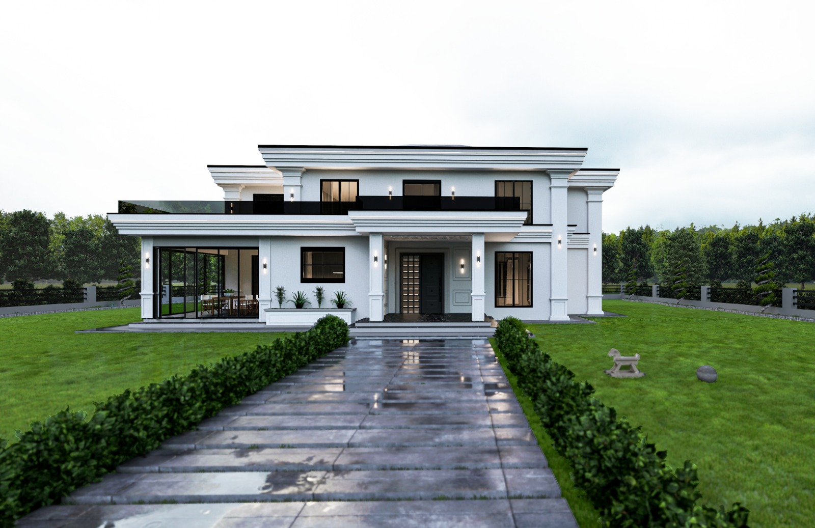 Çilimli Beyaz Villa — Düzce mimari plan, proje ve 3D tasarım görseli