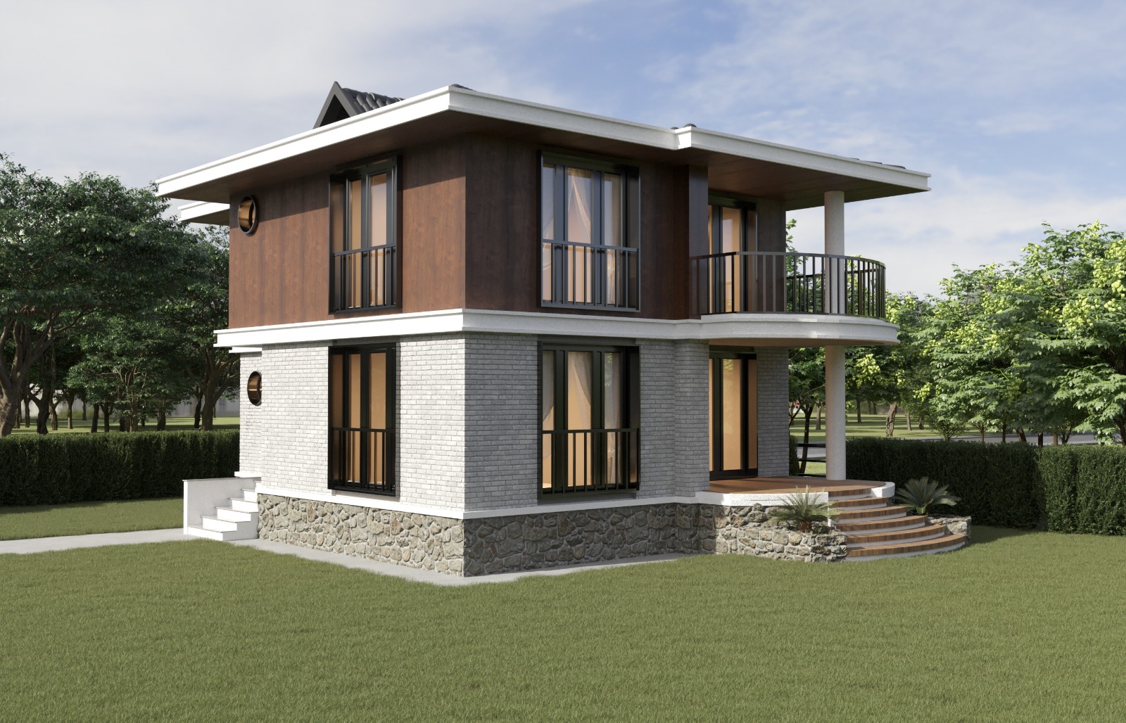Çilimli Modern Villa — Düzce mimari plan, proje ve 3D tasarım görseli